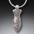 Handmade Silver Goddess Pendant - <b>Cucuteni Goddess</b>
