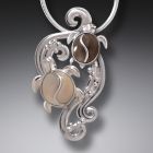 Mammoth Tusk Ivory Silver Sea Turtle Necklace, Handmade - <b>Turtles in the Surf</b>