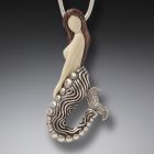 Mammoth Ivory Jewelry Handmade Silver Mermaid Necklace - <b>Mermaid Minx</b>