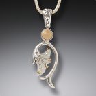Mammoth Tusk Ivory Silver Mother of Pearl Necklace, 14kt Gold Fill - <b>Emergence</b>