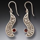 Handmade Garnet Silver Earrings - <b>Heart's Desire</b>