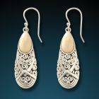 Fossilized mammoth ivory spiral earrings - <b>Teardrop Spiral Earrings</b>