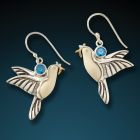 Ancient mammoth ivory dove earrings - <b>Dove Earrings</b>