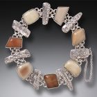 Mammoth Ivory Bracelet in Handmade Silver - <b>Legends</b>
