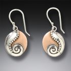 Handmade Silver Mammoth Ivory Earrings - <b>Life Stream</b>