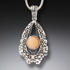 Ancient Mammoth Ivory Cloud Pendant - <b>Cumulus Cloud</b>