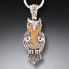 Zealandia owl jewelry silver owl necklace