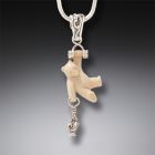 Zealandia fossilized ivory bear pendant