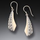 Fossilized Mammoth Ivory Spiral Earrings - <b>Spiral Earrings</b>