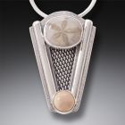 Mammoth Ivory Tusk Fossil Sand Dollar Necklace, Handmade - <b>Silver Sand Dollar</b>