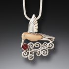 Fossilized Mammoth Hummingbird Pendant - <b>Heart Song Hummingbird</b>