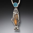 Mammoth Ivory Tusk Handmade Silver Fish Necklace - <b>Bigger Fish</b>