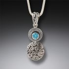 Handmade Silver Blue Topaz Drop Necklace - <b>Dew Drop</b>