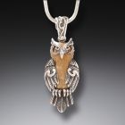 Zealandia owl jewelry silver owl necklace