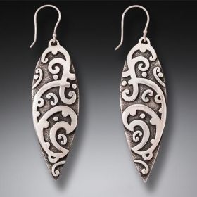 Handmade Silver Surf Earrings - <b>Maori Surf Design</b>