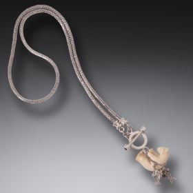 Mammoth Ivory Polar Bear Pendant Necklace, Handmade - <b>Northern Delight</b>