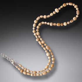 Mammoth Tusk Ivory Bead Necklace or Bracelet, 508-558 mm - <b>Ancient Runes</b>