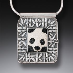 "Panda," Silver & Ancient Mammoth Ivory Locket