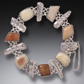 Mammoth Ivory Bracelet in Handmade Silver - <b>Legends</b>