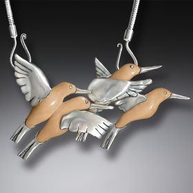 Mammoth Jewelry Silver Hummingbird Necklace, Handmade (includes chain) - <b>Hummingbirds</b>