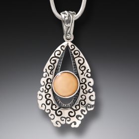 Ancient Mammoth Ivory Cloud Pendant - <b>Cumulus Cloud</b>