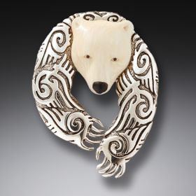 Zealandia sterling silver bear pin bear jewelry