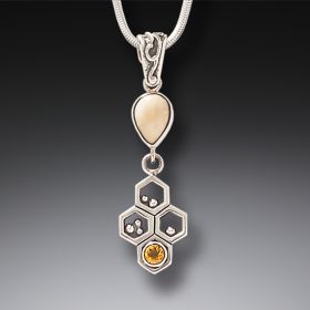 Zealandia honecomb necklace bee jewelry