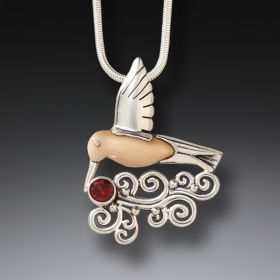 Fossilized Mammoth Hummingbird Pendant - <b>Heart Song Hummingbird</b>