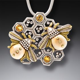 Zealandia bee jewelry bee necklace honey hive