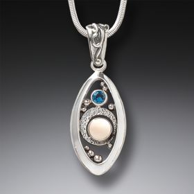 Blue Topaz and Ancient Mammoth Ivory Necklace – <b>Microcosm</b>