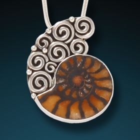 Moroccan ammonite necklace