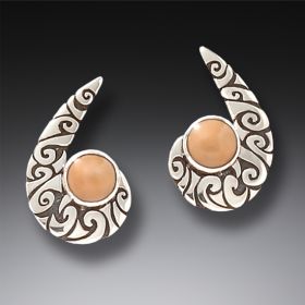 Sterling silver Maori hook earrings