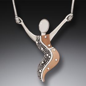 Mammoth Ivory Jewelry Free Spirit Necklace in Handmade Silver (includes chain) - Free Spirit
