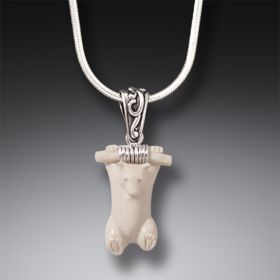 Ancient Ivory Polar Bear Pendant
