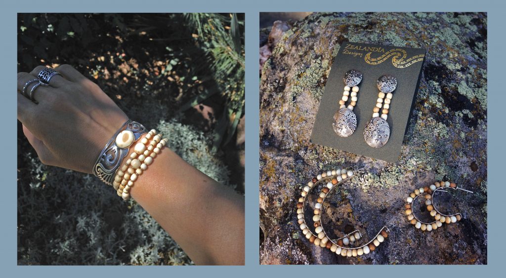 Zealandia Designs ivory beads, wrap bracelet