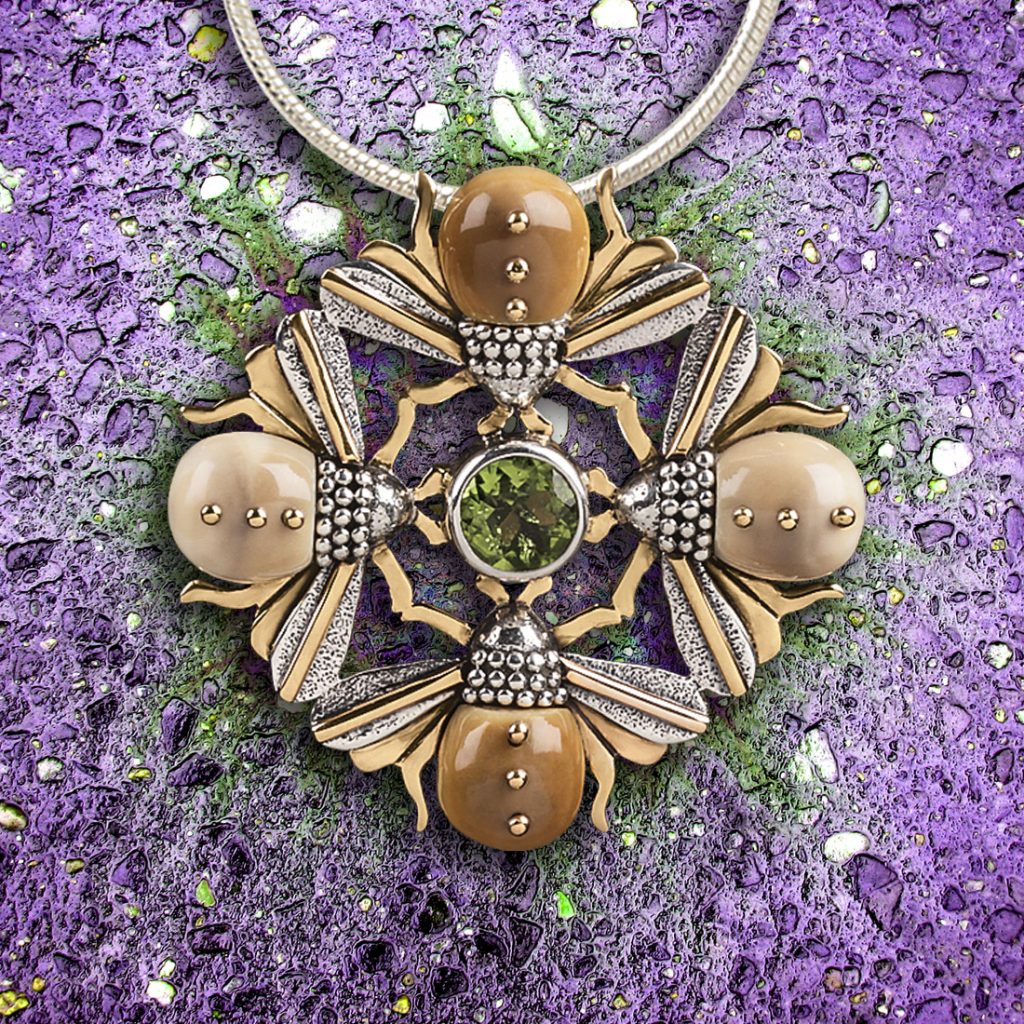 Bee jewelry, bee mandala Zealandia Designs