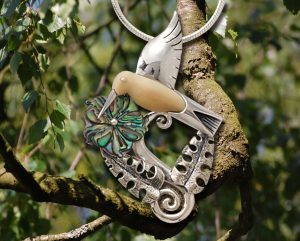 hummingbird jewelry, silver hummingbird necklace