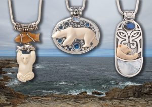 Fossilized Ivory Bear Jewelry
