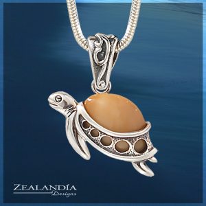"Turtle Hatchling" Sea Turtle pendant from the ocean jewelry collection